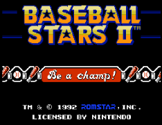 Baseball Stars II Title Screen